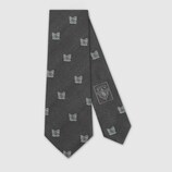 Silk tie with butterflies