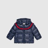 Baby nylon jacket with Web ruffle