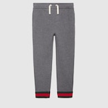 Pantalone in cotone con dettaglio Web
