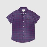 Children's check cotton shirt