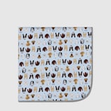 Couverture pour bébé réversible à imprimé chiens