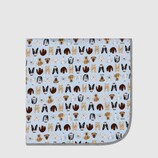 Dog print reversible baby blanket