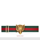 Elastic belt with wolf buckle