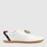 Leather sneaker with GG