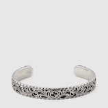 Bracelet in silver with feline head