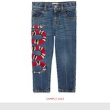 Children's embroidered denim pant