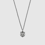 Collana in argento con dettaglio felino