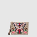 Borsa da uomo in tessuto GG Supreme con farfalla