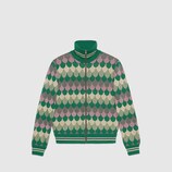 Jacke aus Wolle und Wellen-Jacquard aus Lurex