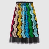 Sequin tulle skirt