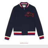 Jersey bomber jacket with panther
