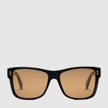Rectangular-frame acetate sunglasses