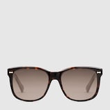 Sonnenbrille mit quadratischem Rahmen aus Azetat