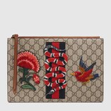 Embroidered GG Supreme pouch