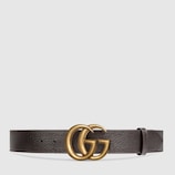 Ceinture en cuir avec boucle double G