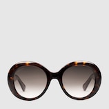 Oval-frame acetate sunglasses