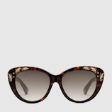 Specialized fit cat eye acetate sunglasses