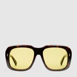 Rectangular-frame acetate sunglasses