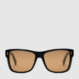 Rectangular-frame acetate sunglasses