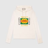 Cotton sweatshirt with Gucci print