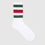Socken aus Stretch-Baumwolle mit Webstreifen