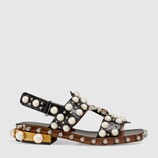 Leather studded sandal