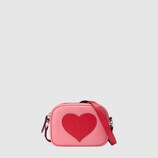 Children's leather heart messenger