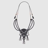 Crystal embroidered necklace