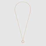 Snake ring pendant necklace in gold