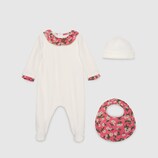 Baby three-piece daisy print gift set