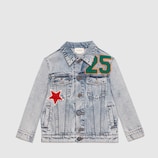 Children's embroidered denim jacket