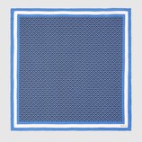 Einstecktuch aus Seidensablé mit geometrischem Muster