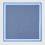 Geometric print silk pocket square
