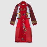 Embroidered patchwork reversible coat