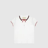Kinder Poloshirt aus Baumwolle mit Schleife
