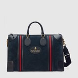 Suede duffle bag with Web