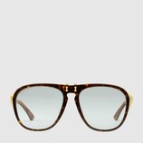 Round-frame acetate sunglasses