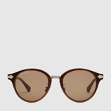 Round-frame acetate sunglasses