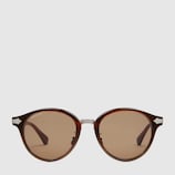 Sonnenbrille mit rundem Rahmen aus Azetat