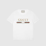 T-shirt con stampa logo vintage Gucci