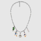 Necklace in silver with charms