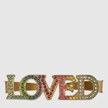 Loved palm cuff with crystals