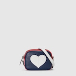 Children's leather heart messenger