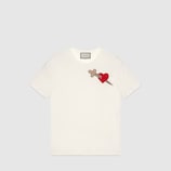 Cotton t-shirt with appliqués