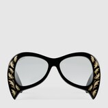 Gafas de sol extragrandes con detalles de nácar