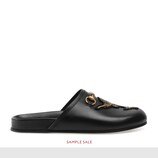 Horsebit leather slipper