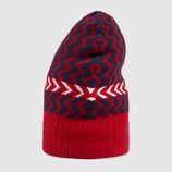 Wool hat with zigzag motif