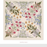 New Flora print wool silk shawl