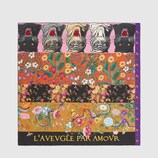 Patchwork print silk scarf