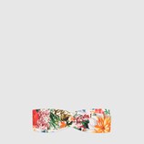 Flora print silk headband